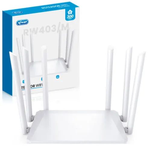 ROTEADOR WIFI 300mbps 6 ANTENAS KNUP.