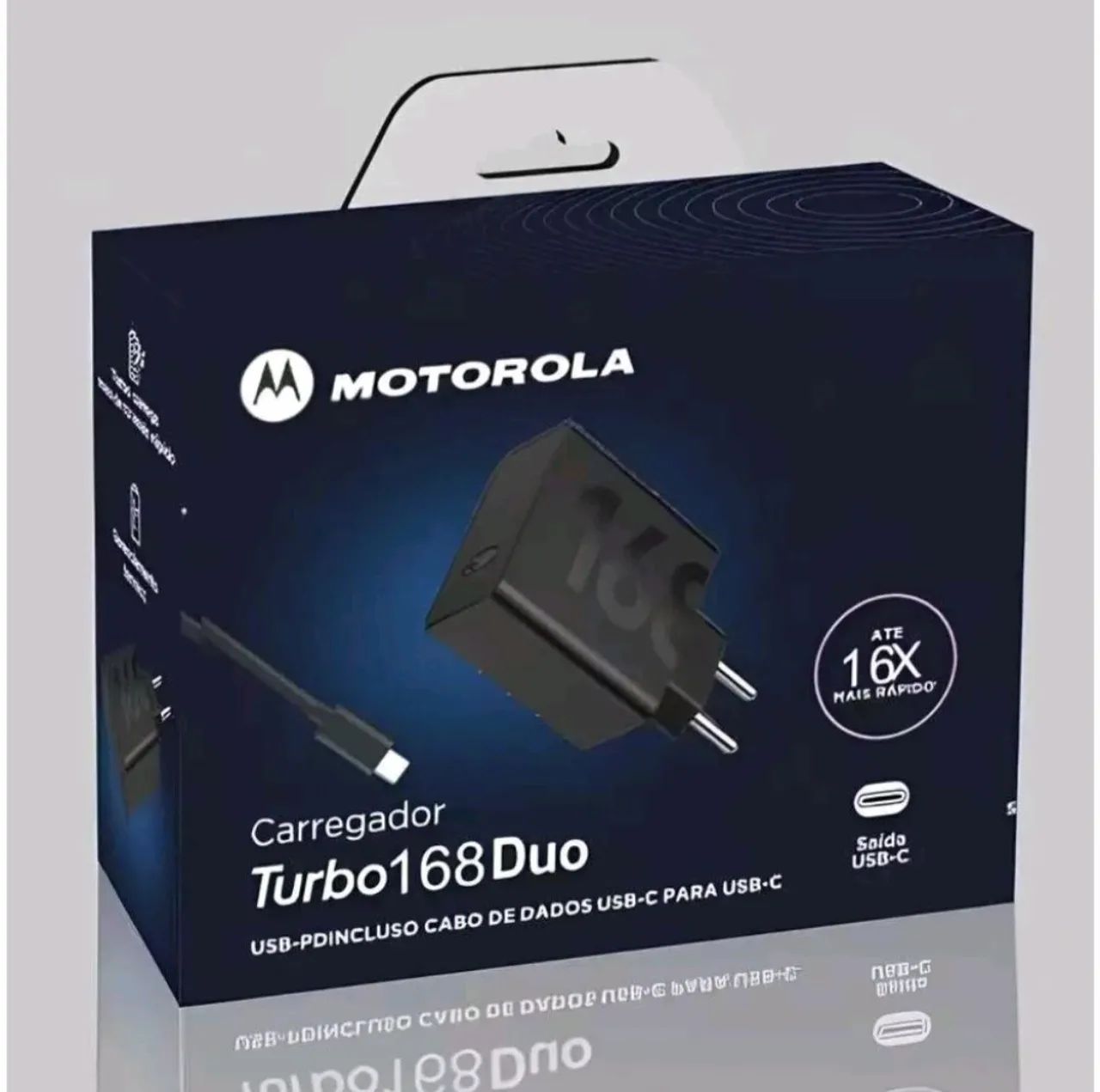 Carregador Turbo168 Duo Motorola - USB-C para USB-C