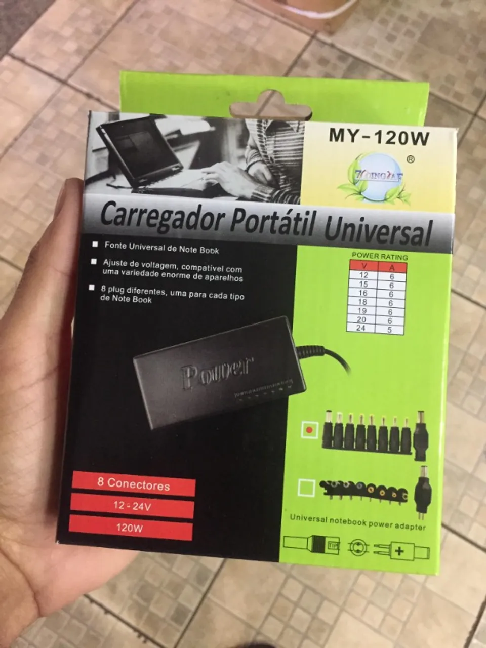 Carregador Portátil Universal Notebook, fonte para notebook