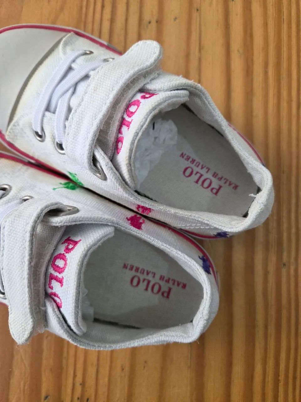 tenis polo ralph lauren infantil branco 21/22 - Foto 6