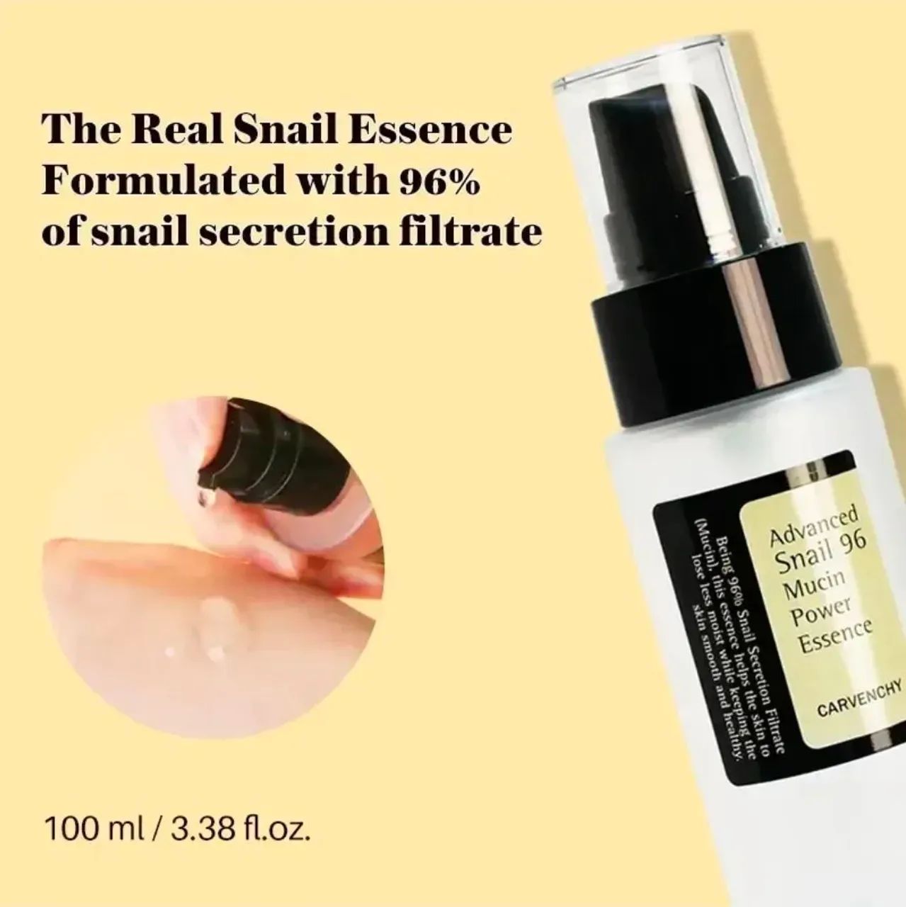 Advanced Snail 96 Mucin Power Essence Facial Carvenchy - Foto 3