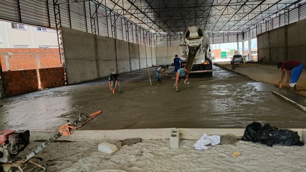 Piso concreto polido, intertravo e outros.