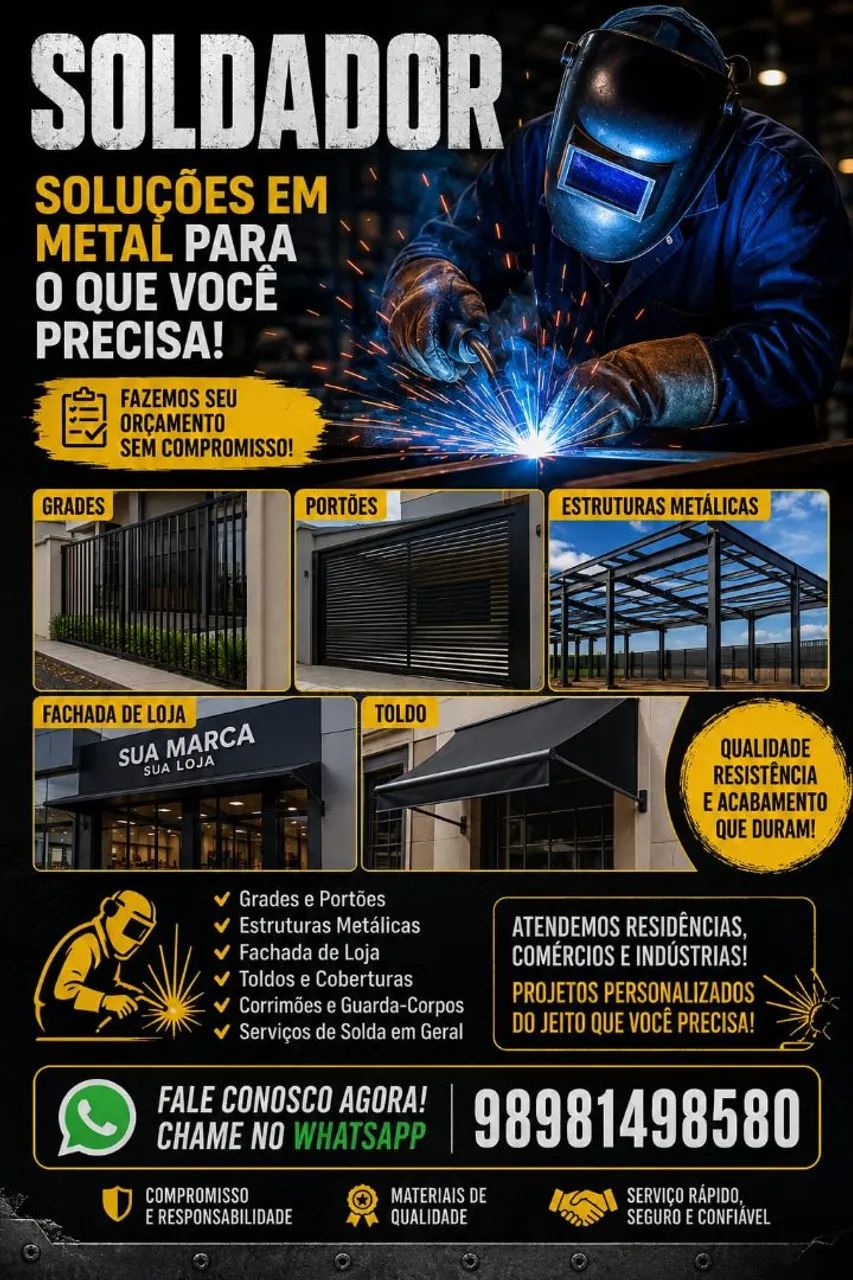 Soldador serralheiro 