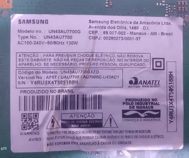 Placa Principal Para Tv Un43au7700g | Bn94-00052y - Foto 5
