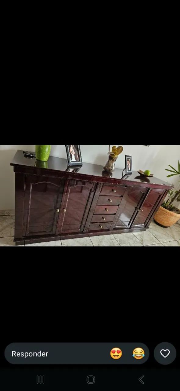 Sala de jantar: mesa com cadeiras + buffet com espelho - Foto 3