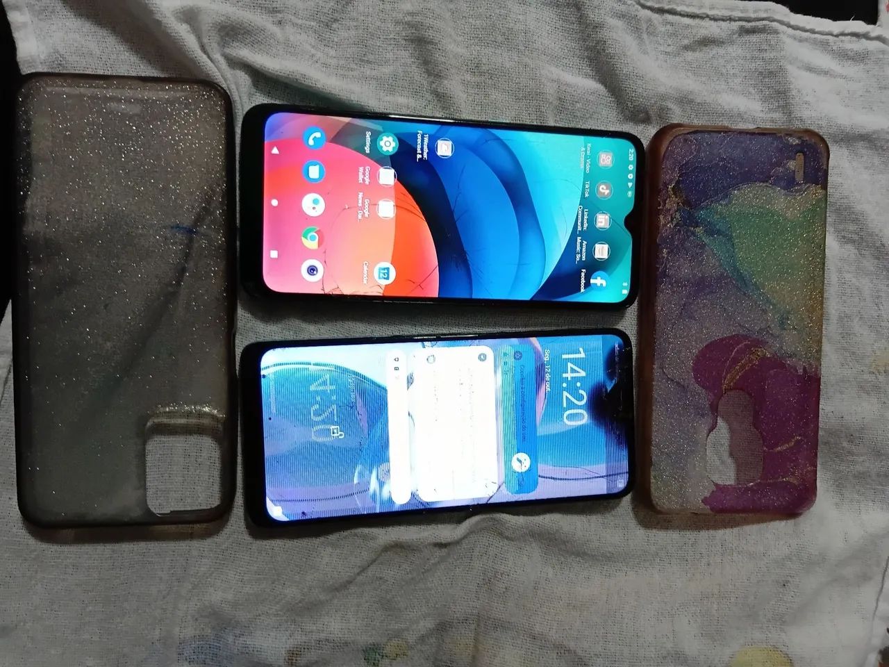 Celulares Motorola com tela trincada 