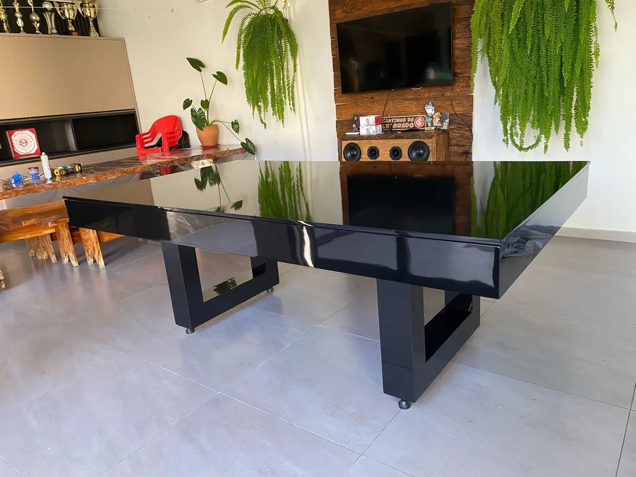 Mesa de Bilhar e jantar Moderna 2,25 x 1,25  Modelo JDF5401