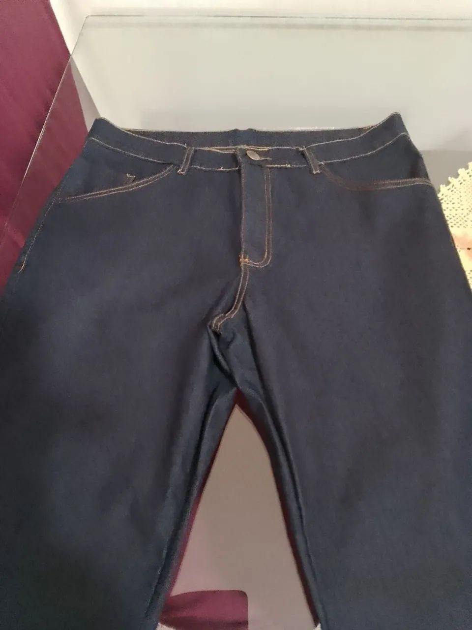 CALÇA JEANS AZUL C/ELASTANO TAMANHO 46 - Foto 4