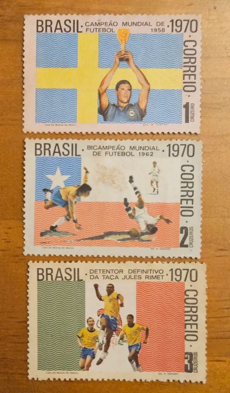 SELOS COMEMORATIVOS DA COPA DE 1970 - Foto 2