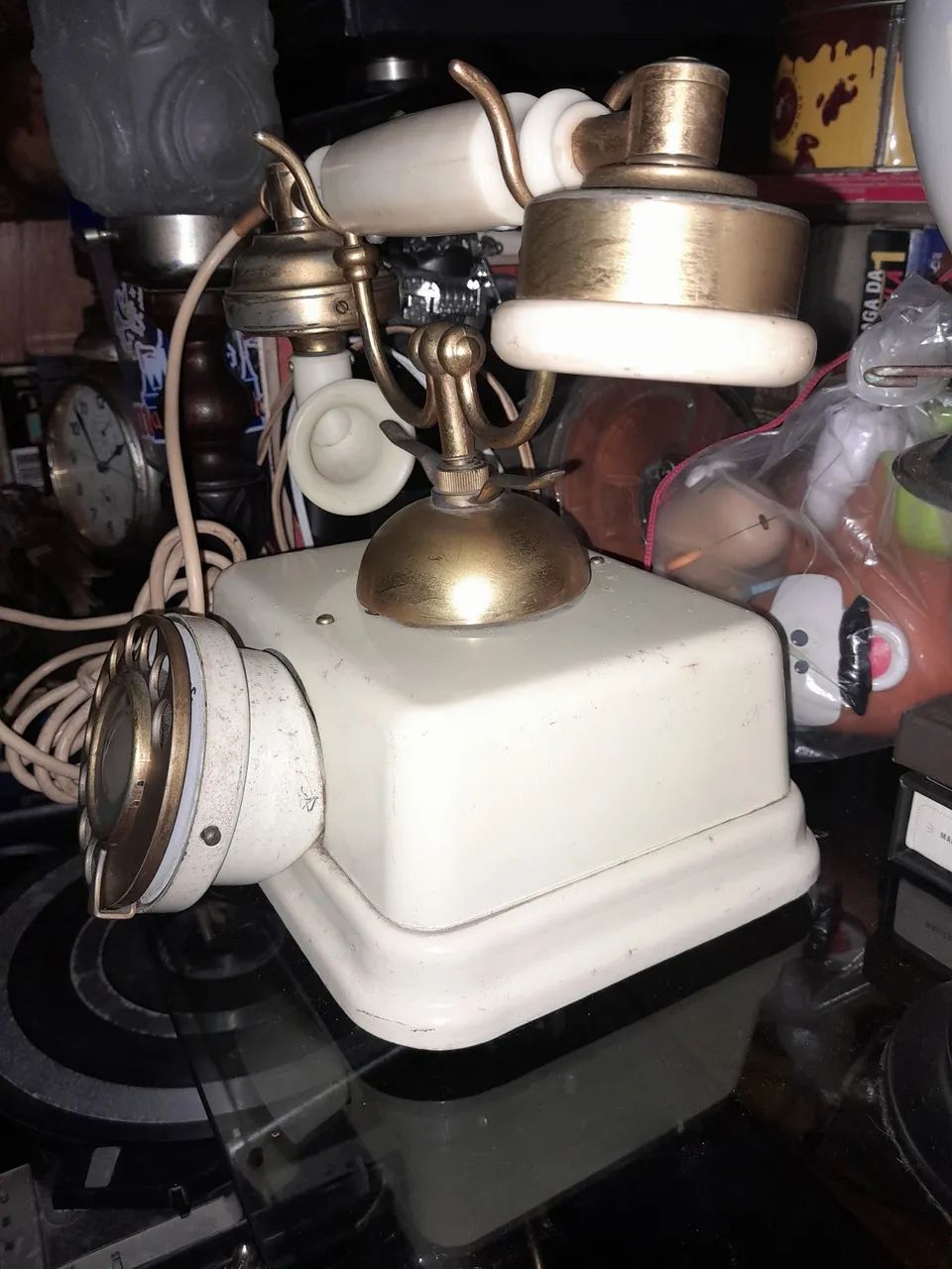 Telefone vitoriano de disco antigo  - Foto 2
