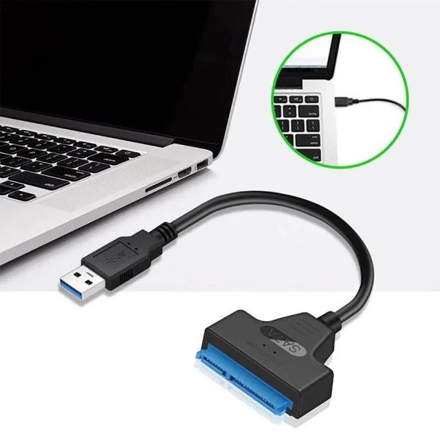 Cabo Conversor Adaptador Sata para USB