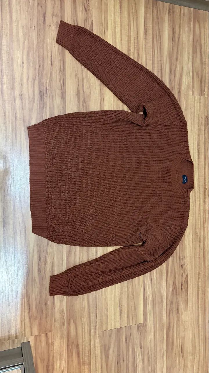 blusa de tricô marfinno marrom m - Foto 2
