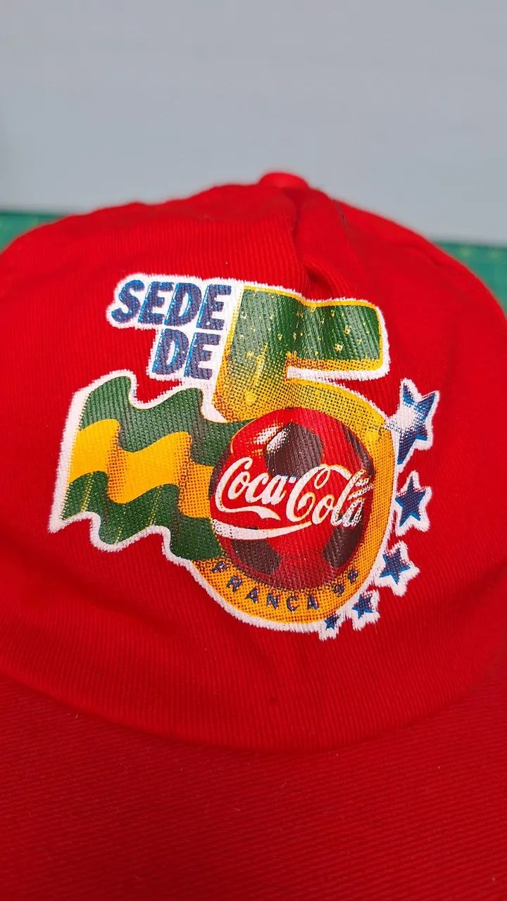Boné promocional coca-cola copa França 98 - Foto 2