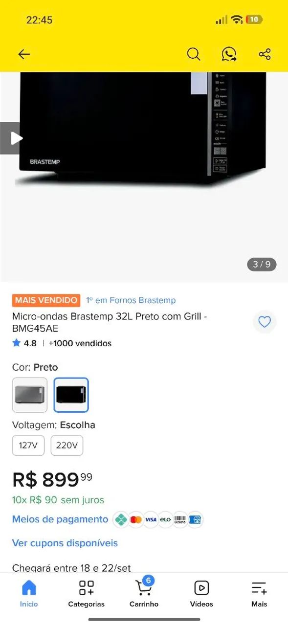 Microondas Brastemp 32 L a - Foto 4