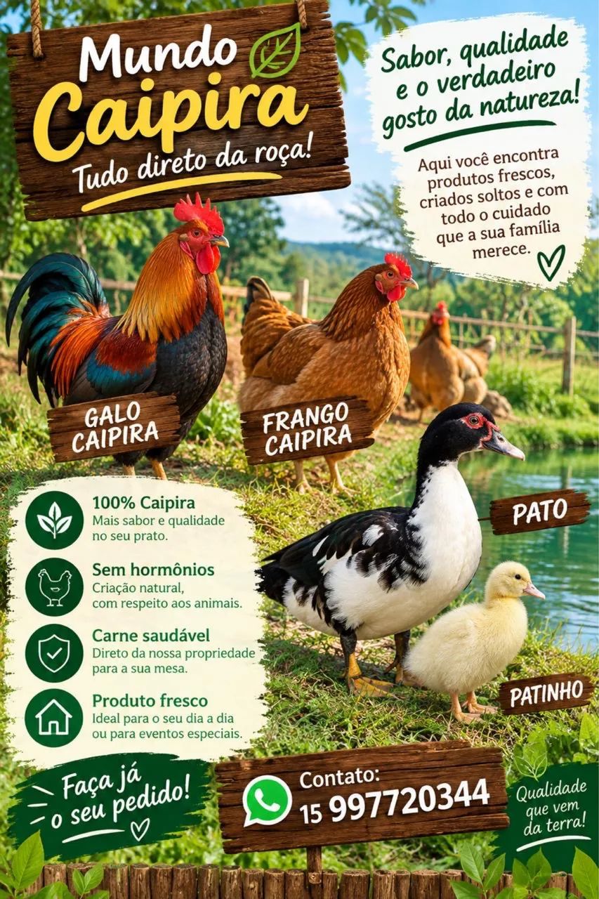 Vendo galo frango pato e patinho 