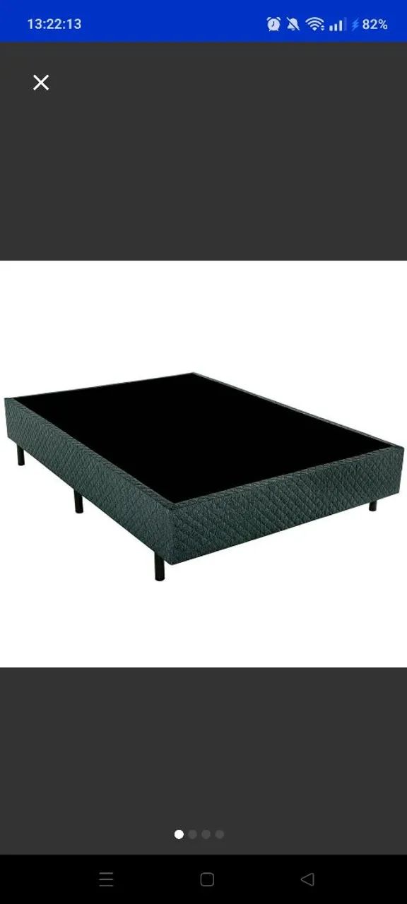 Base cama box casal nova. 
