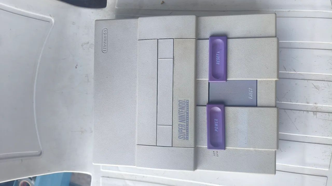 Super Nintendo FAT 001 com som offboard funcionando perfeitamente só o console  - Foto 3
