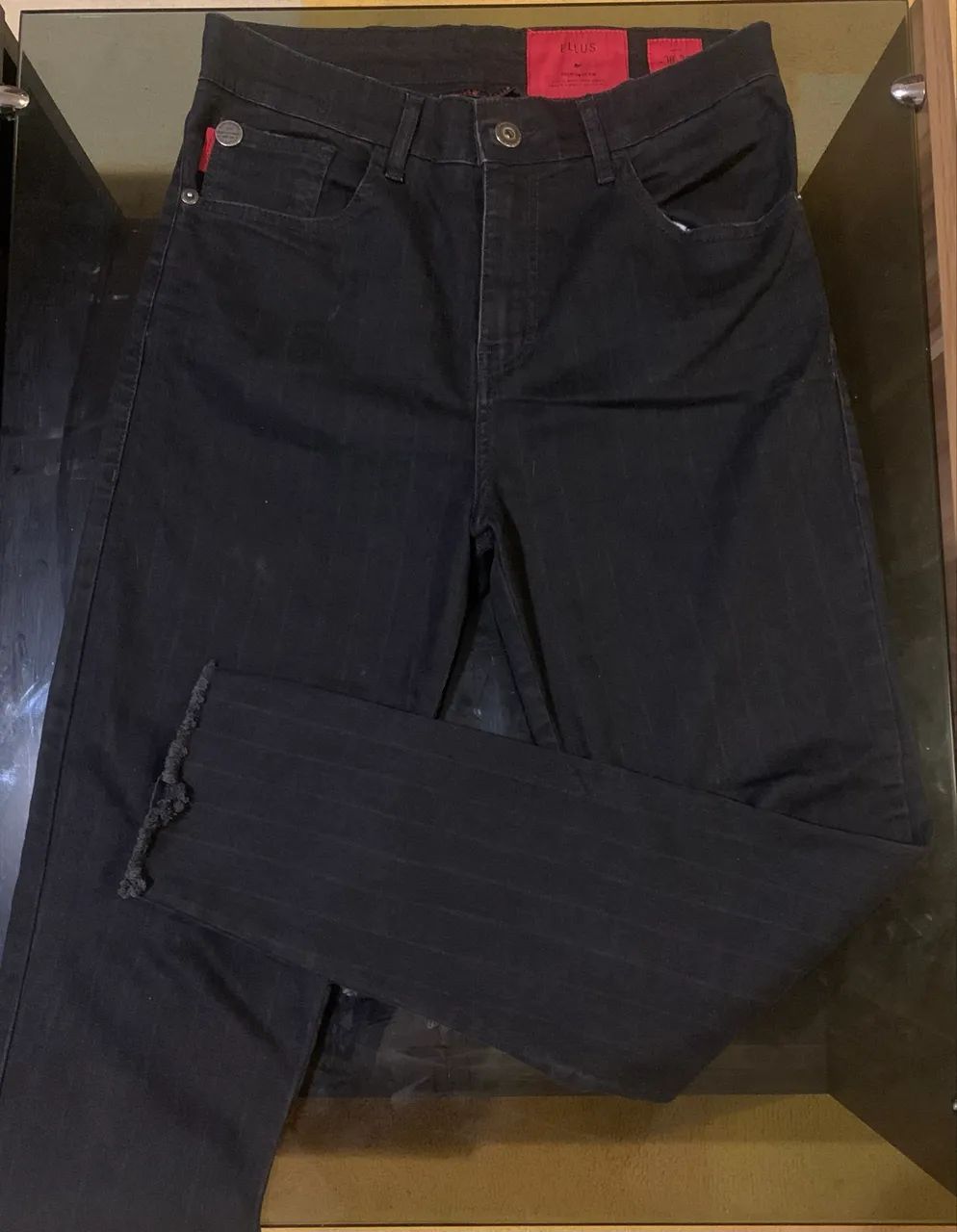 Calça Reta Preta Ellus - n. 38 - Foto 2
