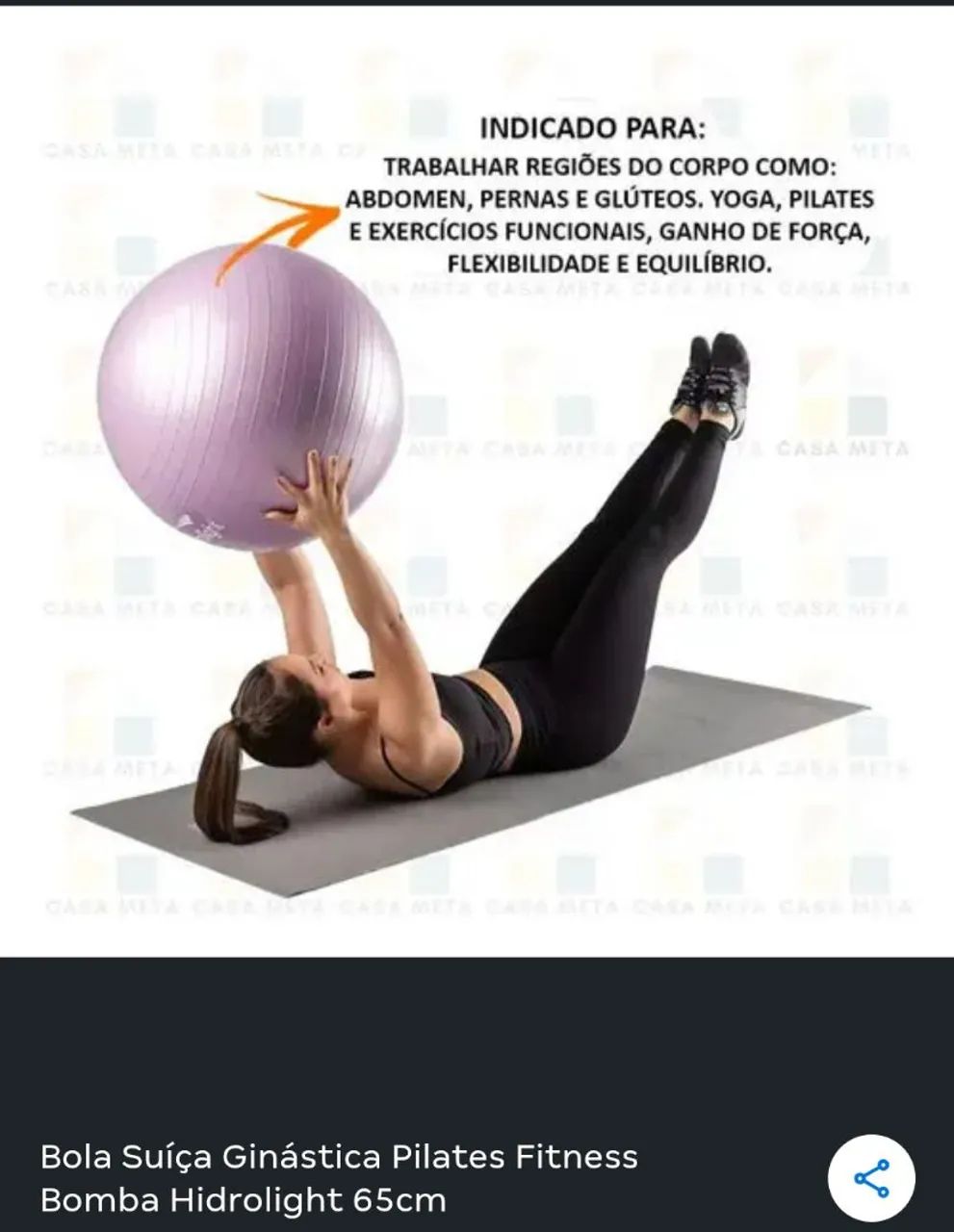 Bola Para Exercícios Fisioterapia  - Foto 4