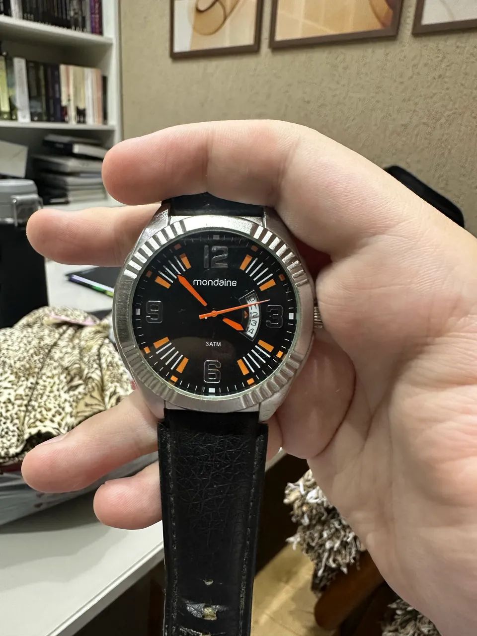 Relógio Mondaine Analógico Laranja