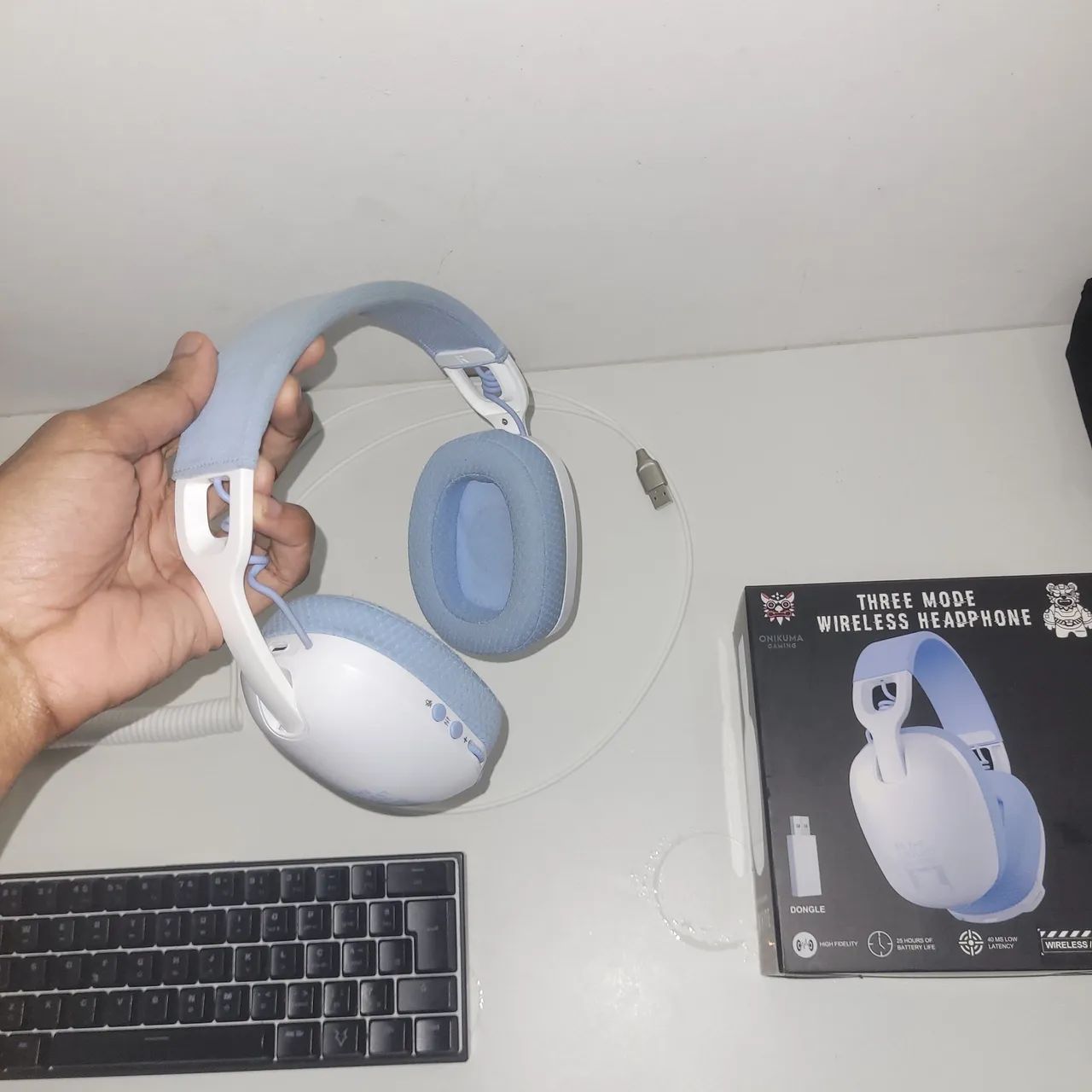 Headset sem fio e teclado - Foto 3