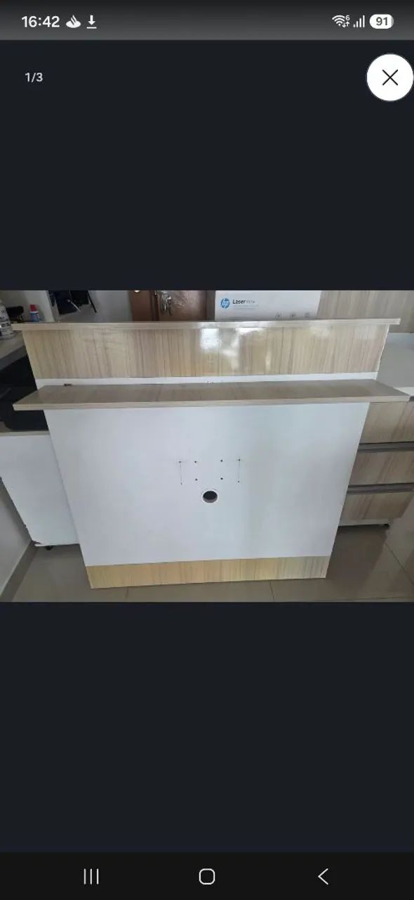 Painel para tv em MDF! Tá perfeito. R$100,00. - Foto 2