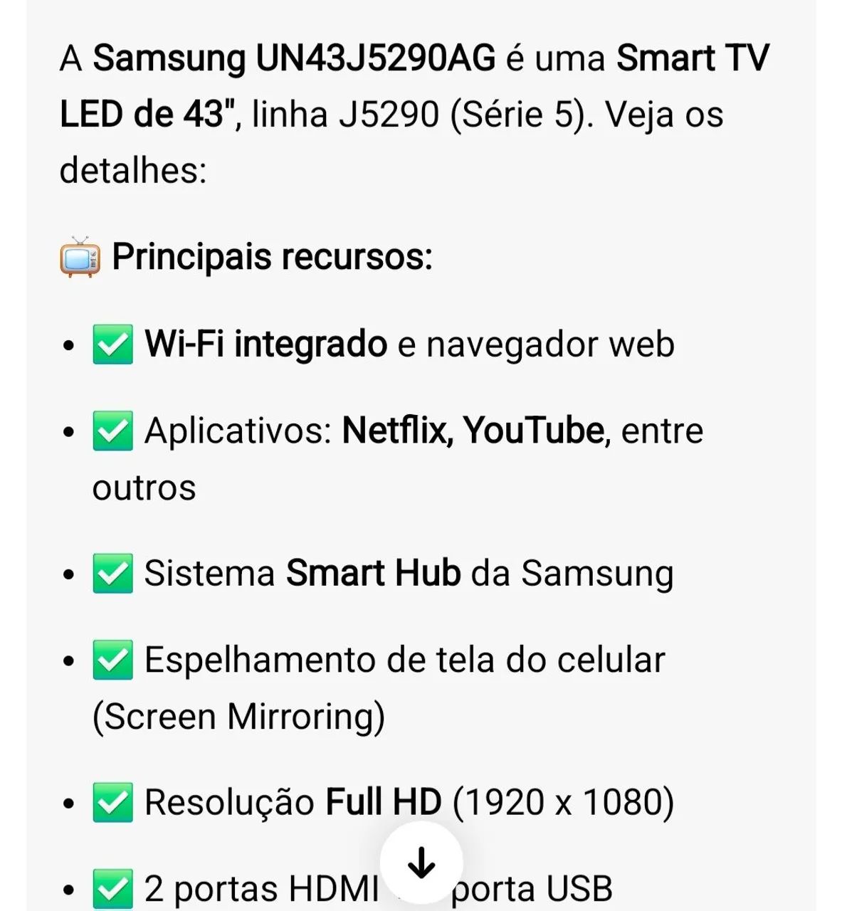 Tv smart Samsung 43 polegadas para concerto - Foto 3