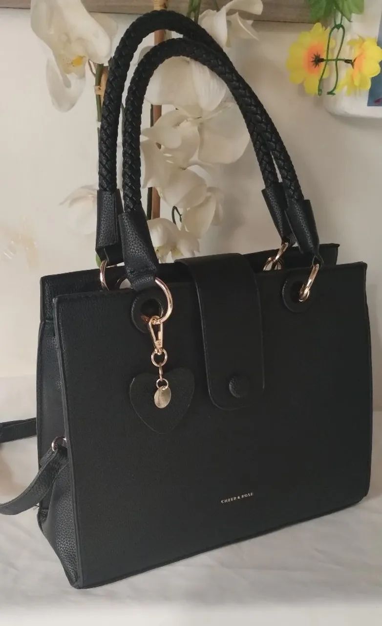 Bolsa feminina de ombro,em couro PU 