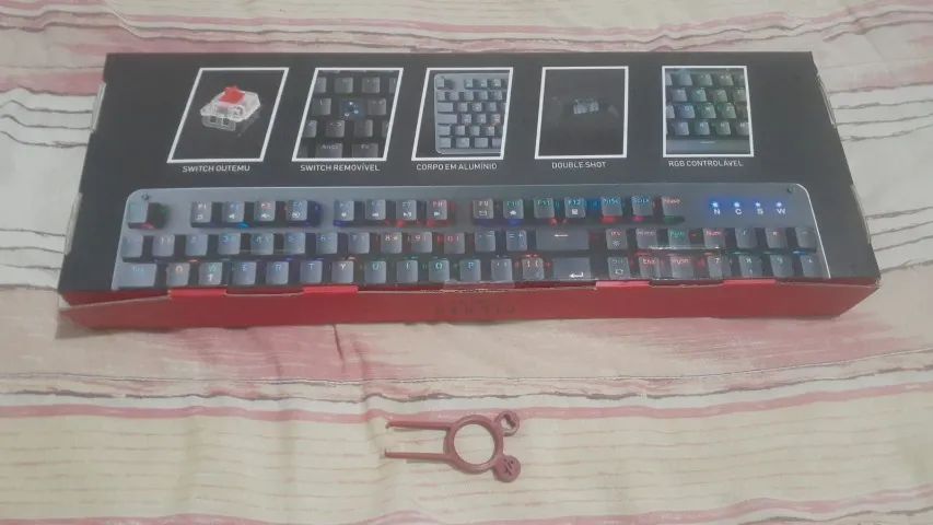 Teclado Gamer 100% Mecanico Anti Ghost - Foto 4