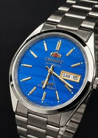 relogio Orient 3 stars automatico mostrador azul e mostrador branco  - Foto 2