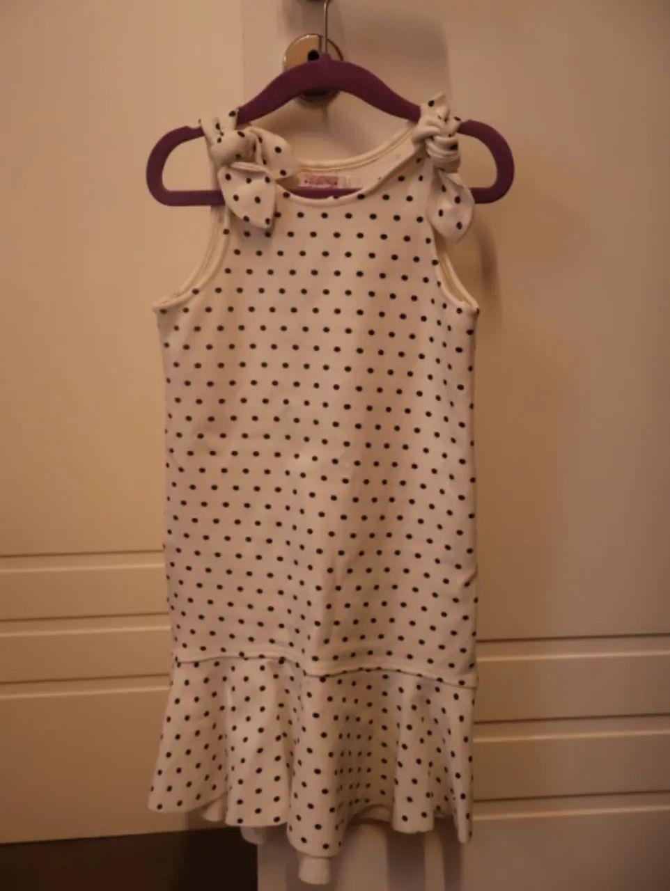 Vestido infantil de bolinhas