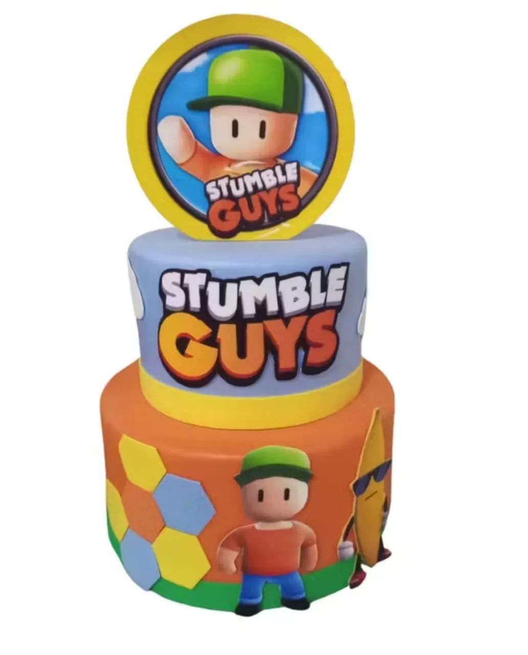 Bolo Fake Stumble Guys Decoracao de Festa