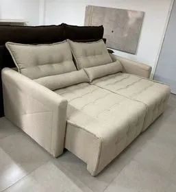 Sofá Cama 2,15m Retrátil Reclinável - (Entregamos) - Foto 2