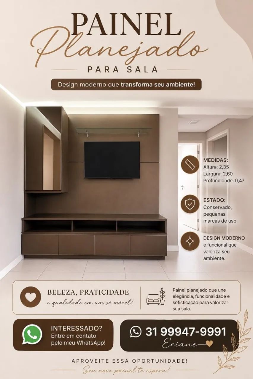 Painel Planejado Para Sala. - Foto 3