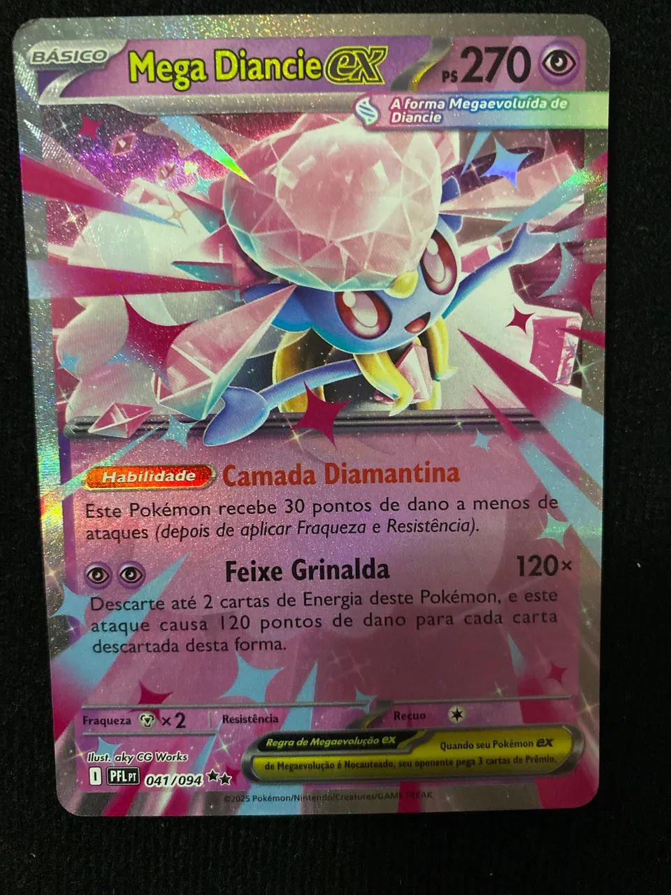 Carta Pokémon Mega Diancie Ex (041/094)