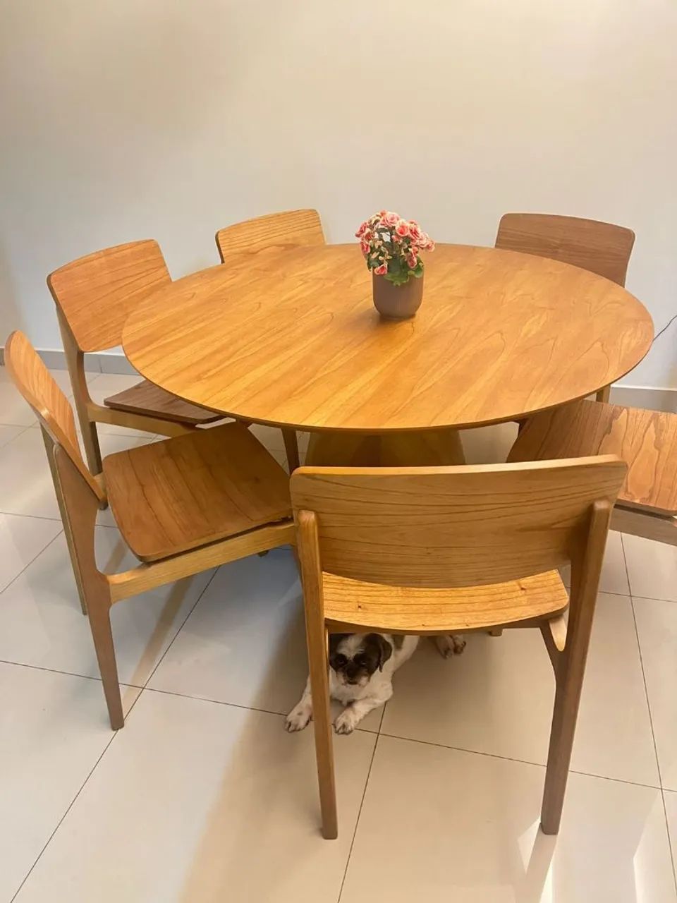 Conjunto de mesa redonda com 6 cadeiras  - Foto 2