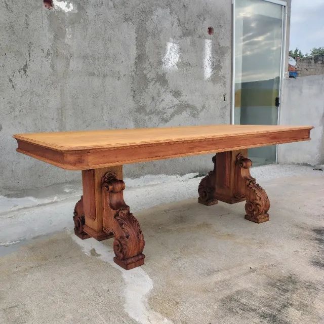 Mesa Jantar estilo Renascença antiga Madeira - Foto 3
