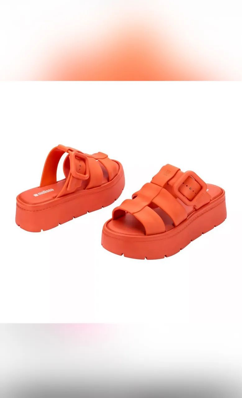 SANDÁLIA MELISSA PUMP PLATFORM AD PLATAFORMA - LARANJA - MELISSA - Foto 4