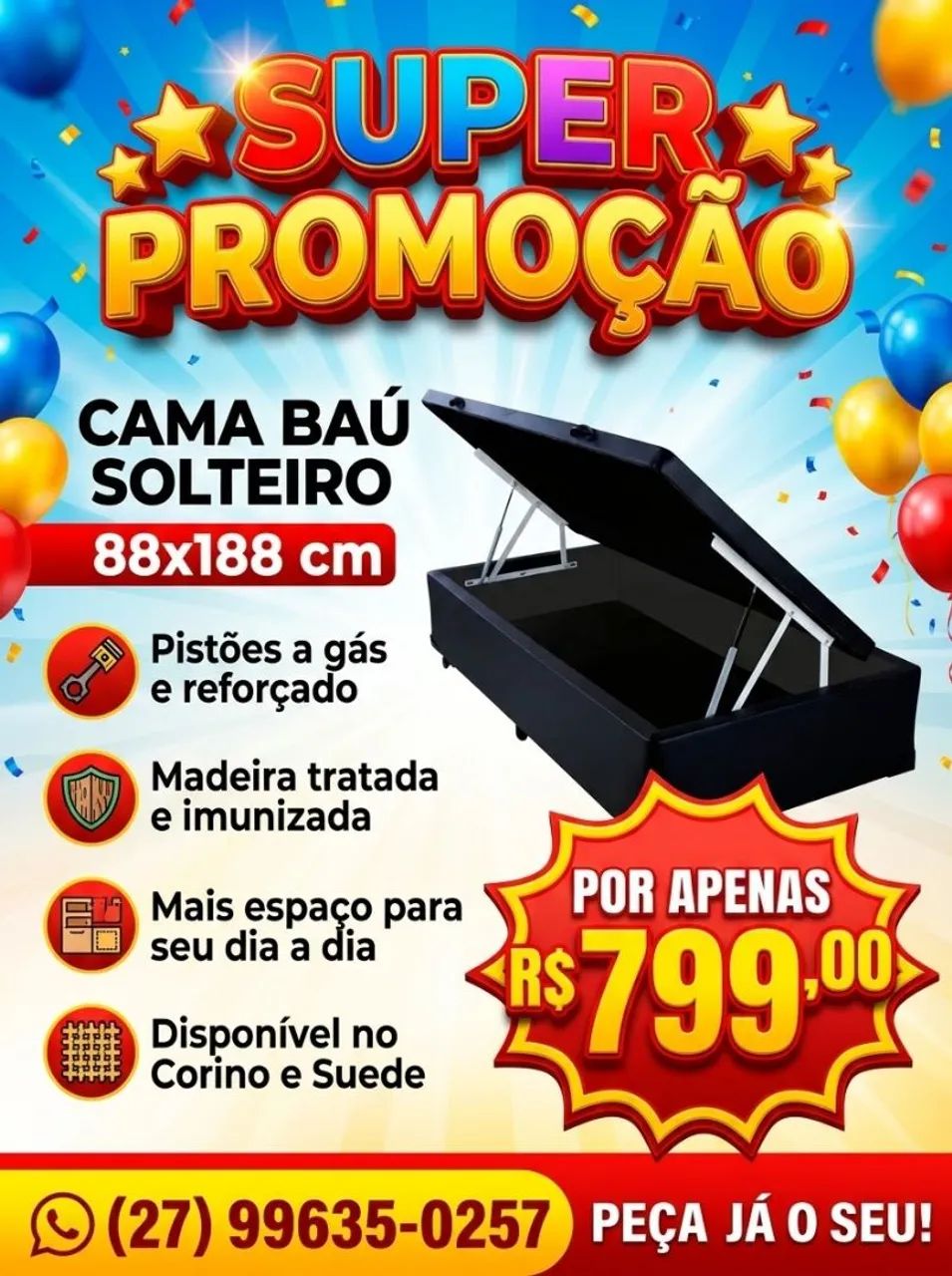 Box Baú Solteiro 88x188