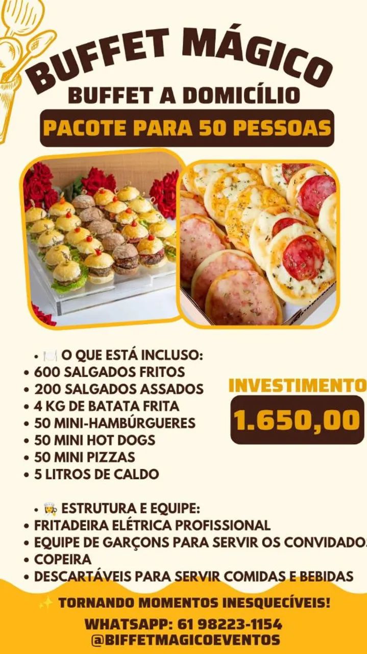 PACOTES PARA FESTA - BUFFET MÁGICO