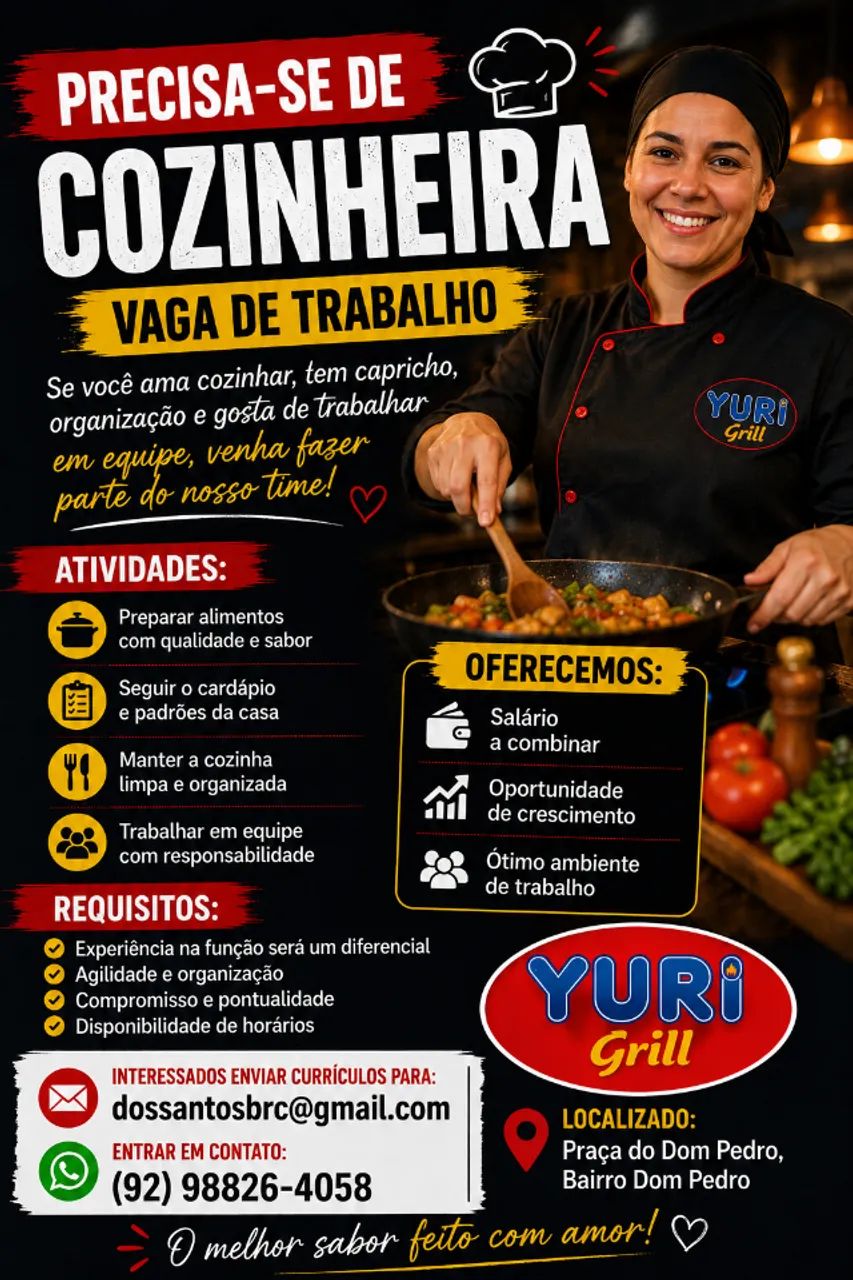 PRECISA -SE DE COZINHEIRA