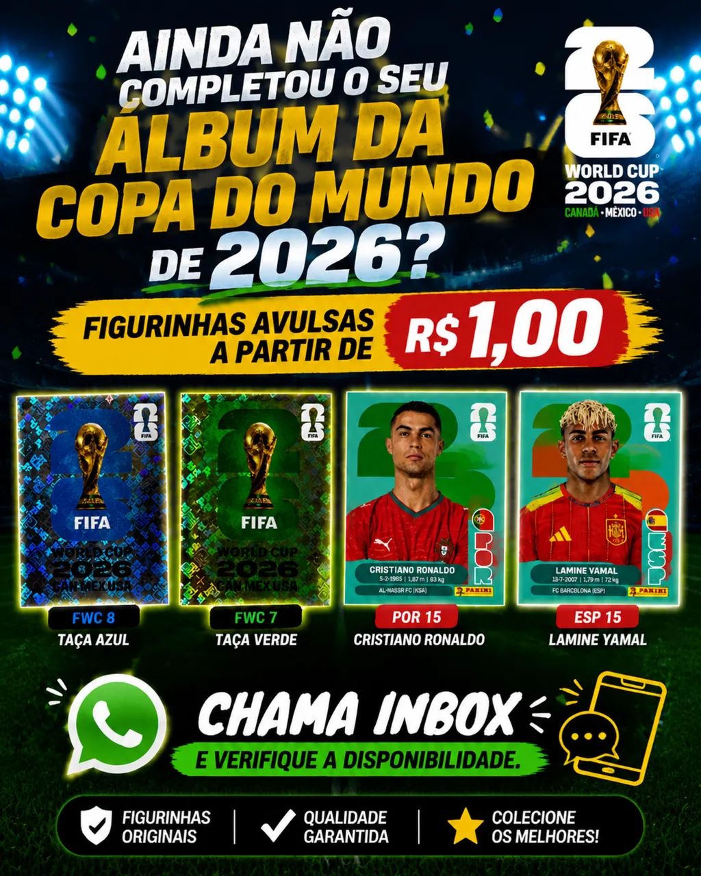Figurinhas avulsas - Álbum da Copa 2026 