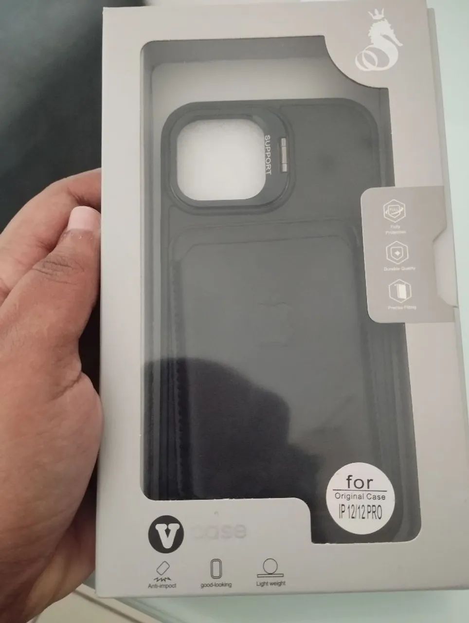 CAPA DE COURO IPHONE 12/12 PRO