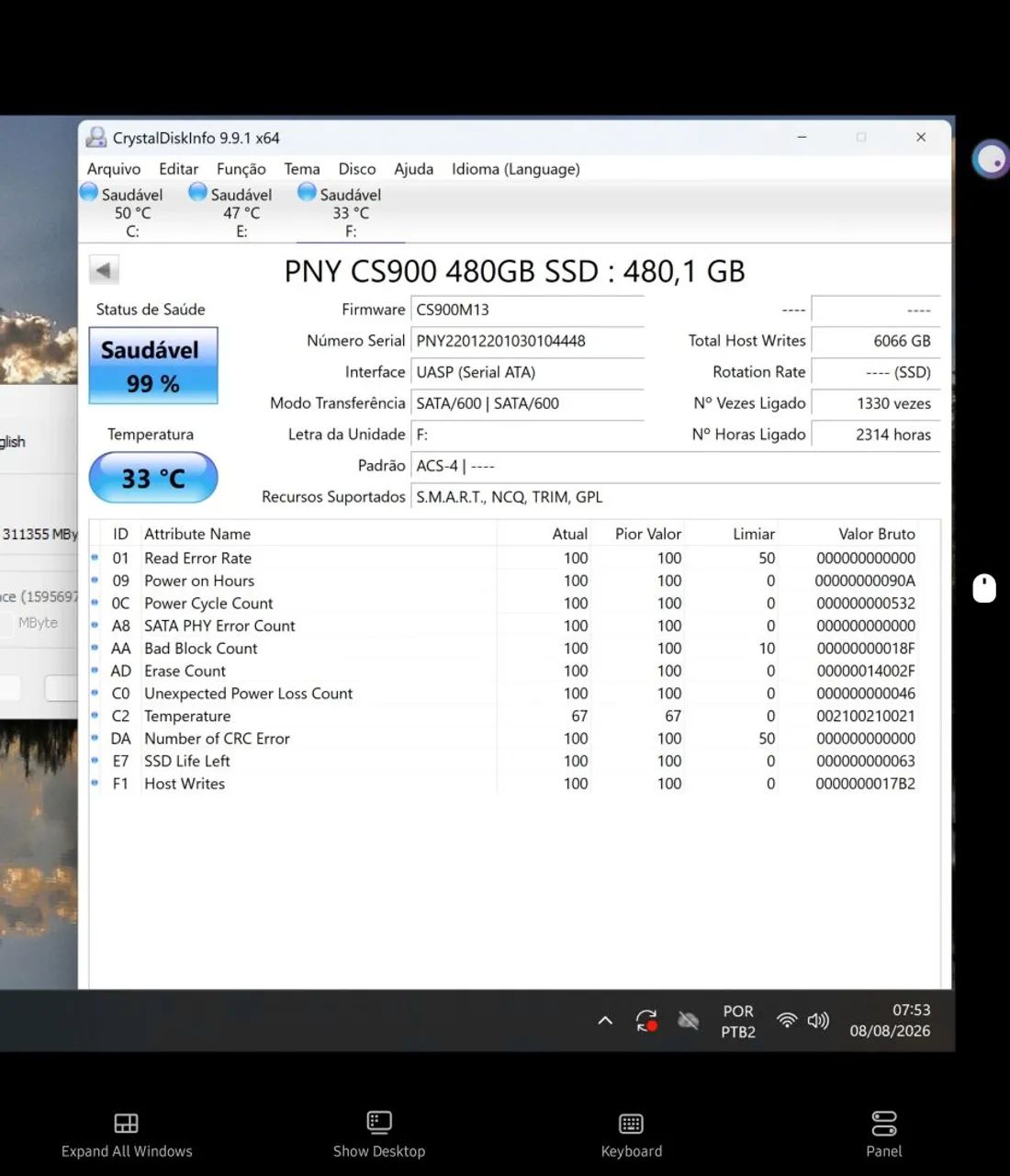 SSD Externo 480 GB Marca PNY - Foto 4
