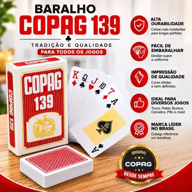 Baralho Copag 139 Poker Truco Buraco Canastra - Foto 5