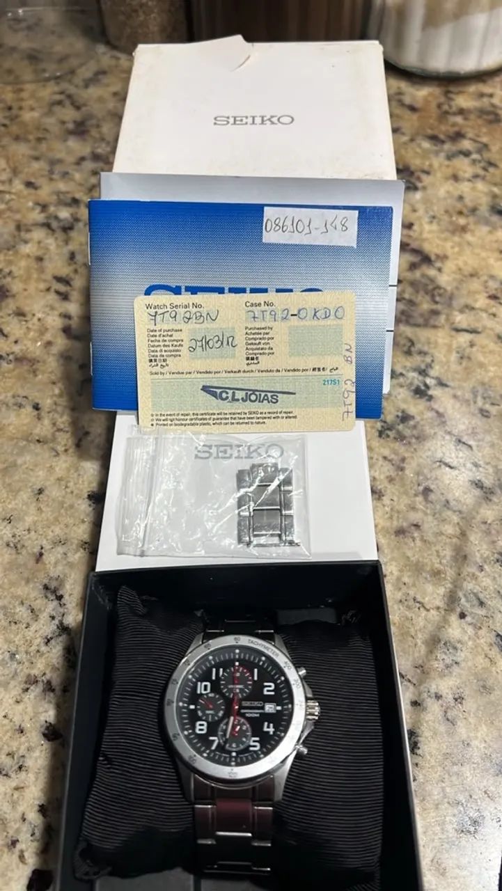 Seiko 7T92-0KD0 Chronograph WR100m Japan