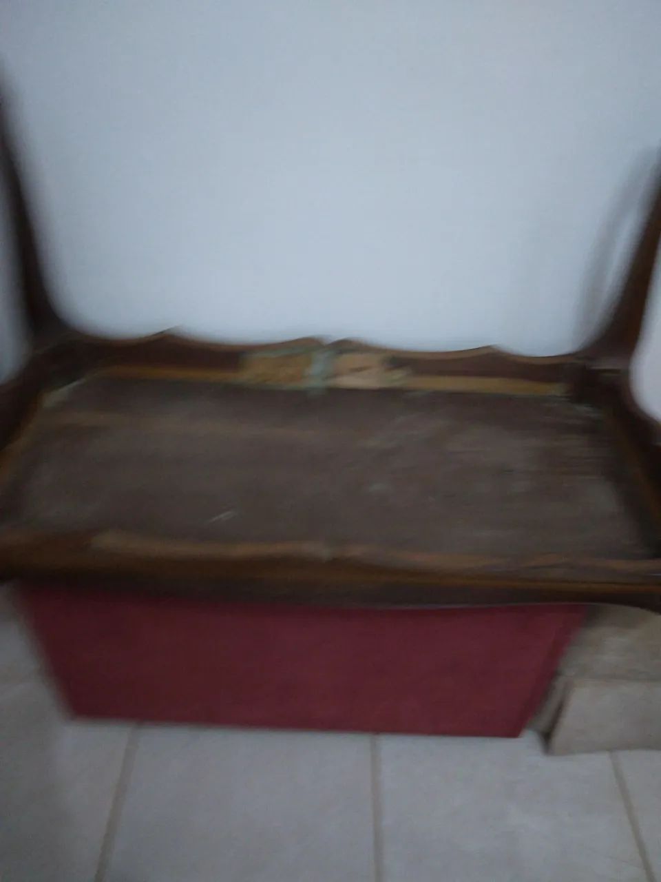 Mesa de centro antiga de madeira  - Foto 4