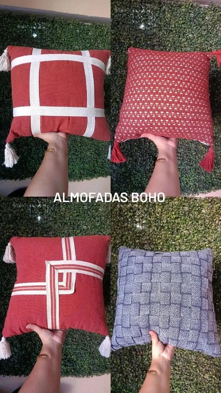 Almofadas boho almofadas macramé rustica - Foto 3