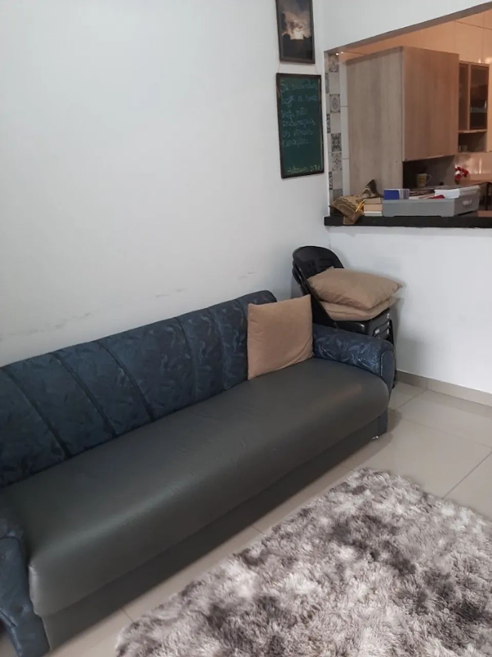 Sofá em couro sintético