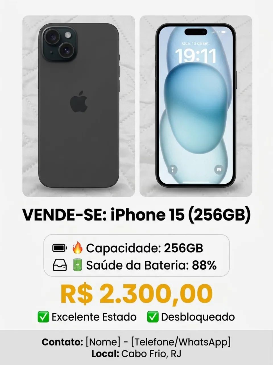 iPhone 15 256gigas
